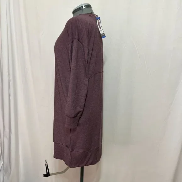 Ellen Tracy NWT Sz L Wine Long Cuff Sleeves Sweater Dress - Picture 8 of 8